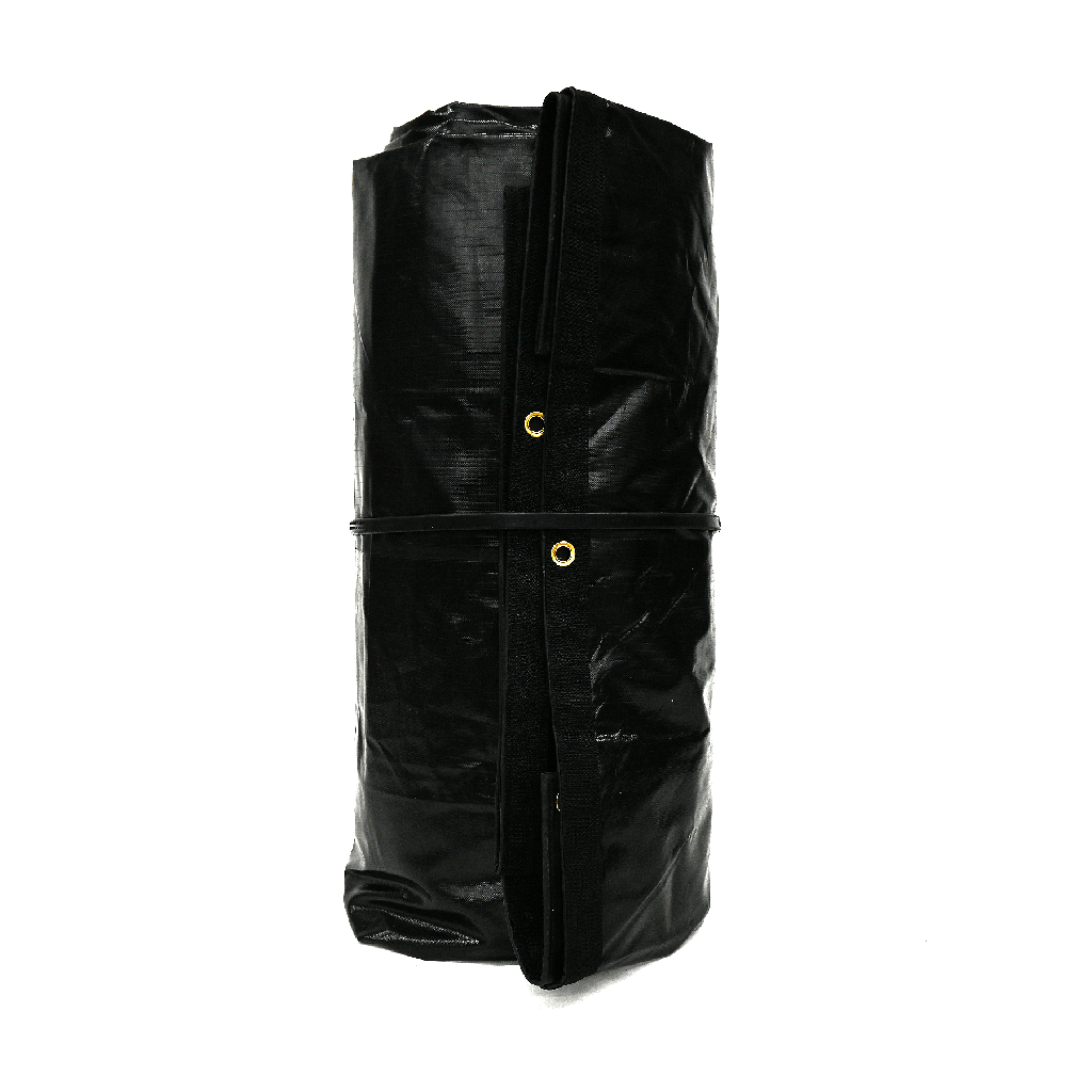 4' Drop Super Vinyl Tarp - 16’ x 27’ Heavy-Duty Black Lumber Tarp