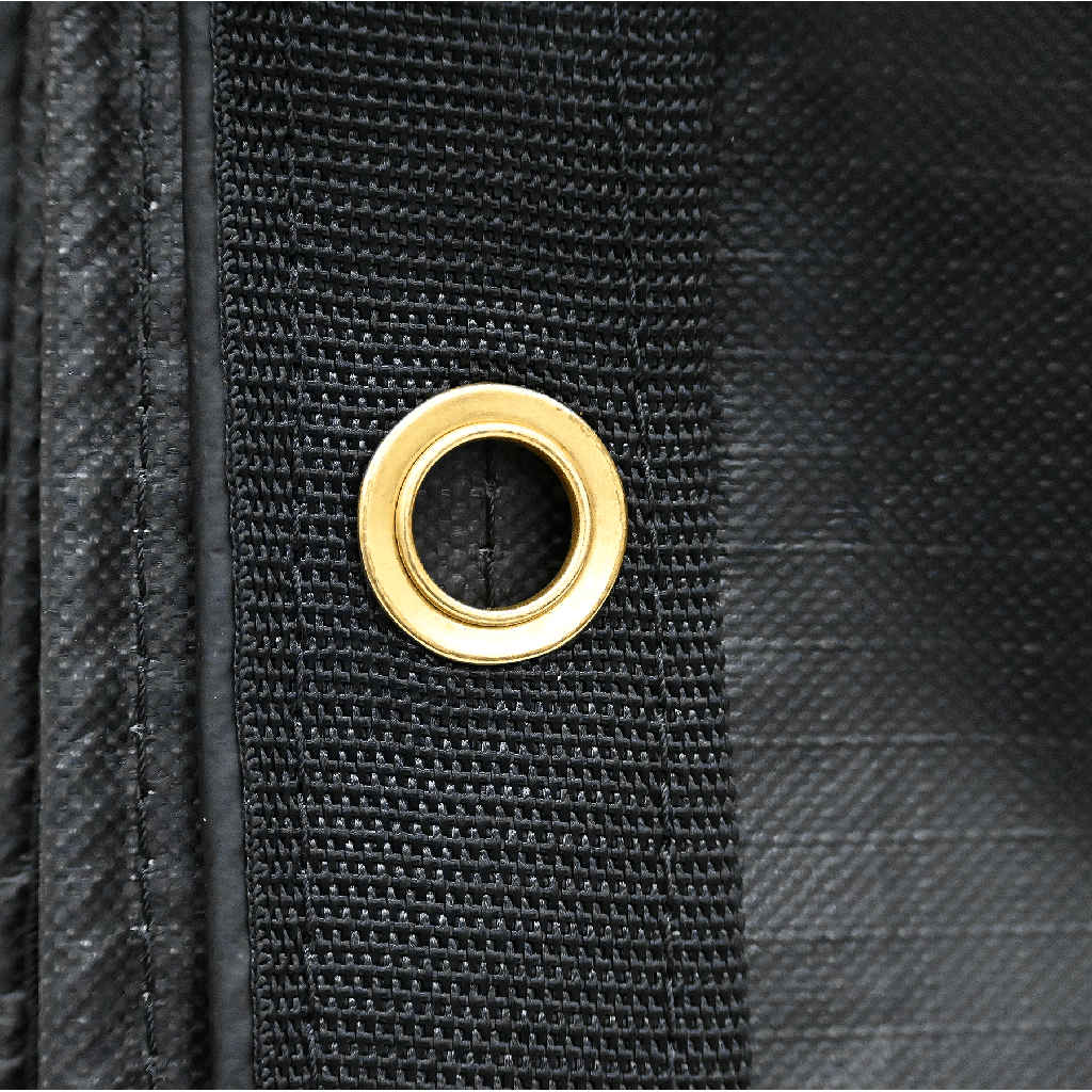 4' Drop Super Vinyl Tarp - 16’ x 27’ Heavy-Duty Black Lumber Tarp