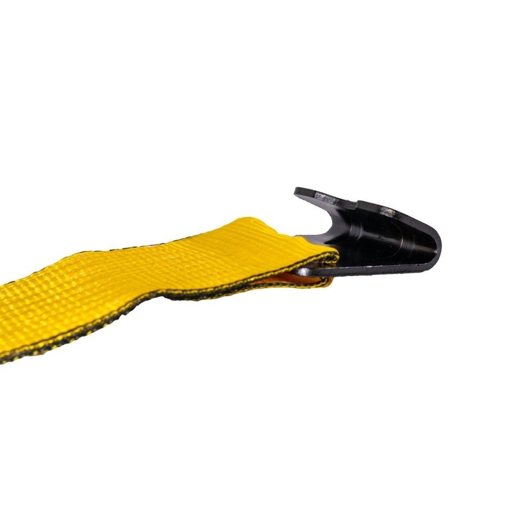 Winch Strap (4" x 40') with Flat Hook – Heavy-Duty Yellow Cargo Tie-Down – 5,400 lb WLL