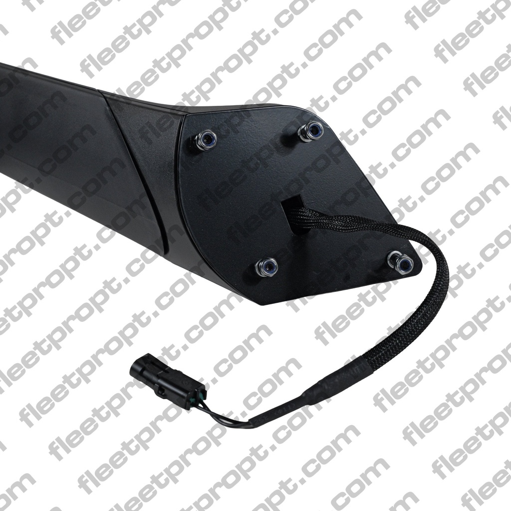 Freightliner New Cascadia Hood Mirror (2018-2026) - Black Cover - Heated RH - Replaces A22-77791-009