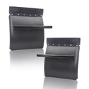 Semi Truck Black Poly Quarter Fender Kit (Set of 2) – 24" x 24" – Universal OEM Replacement