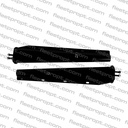 30" Black Spring-Loaded Mud Flap Hangers – Tapered Straight Universal Pair – 1 1/8" Bolt Spacing