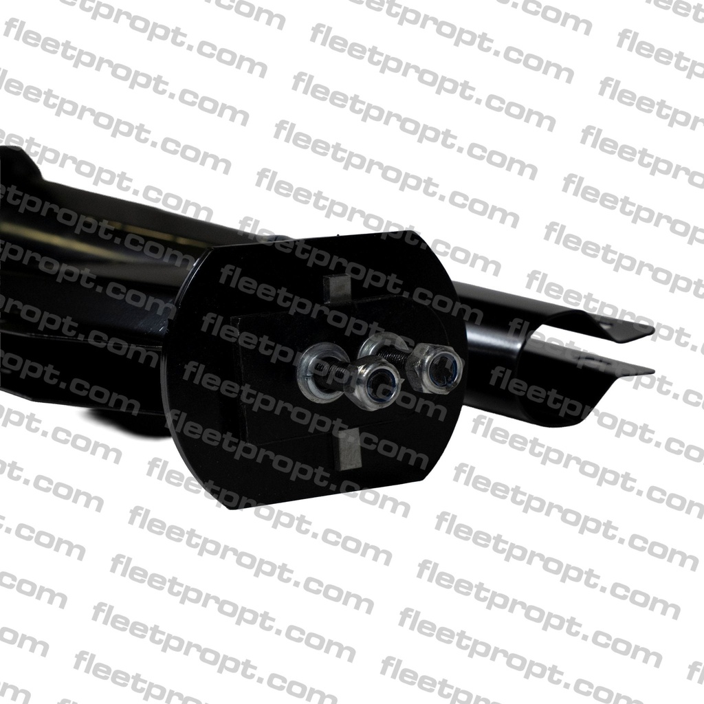 30" Black Spring-Loaded Mud Flap Hangers – Tapered Straight Universal Pair – 1 1/8" Bolt Spacing