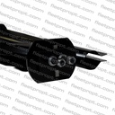 30" Black Spring-Loaded Mud Flap Hangers – Tapered Straight Universal Pair – 1 1/8" Bolt Spacing