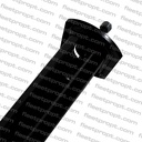 30" Black Spring-Loaded Mud Flap Hangers – Tapered Straight Universal Pair – 1 1/8" Bolt Spacing