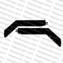 Spring Loaded Mud Flap Hanger - 30" 45° Round Tube 1 1/8" Bolt Spacing - B673025WTBK