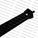 Spring Loaded Mud Flap Hanger - 30" 45° Round Tube 1 1/8" Bolt Spacing - B673025WTBK