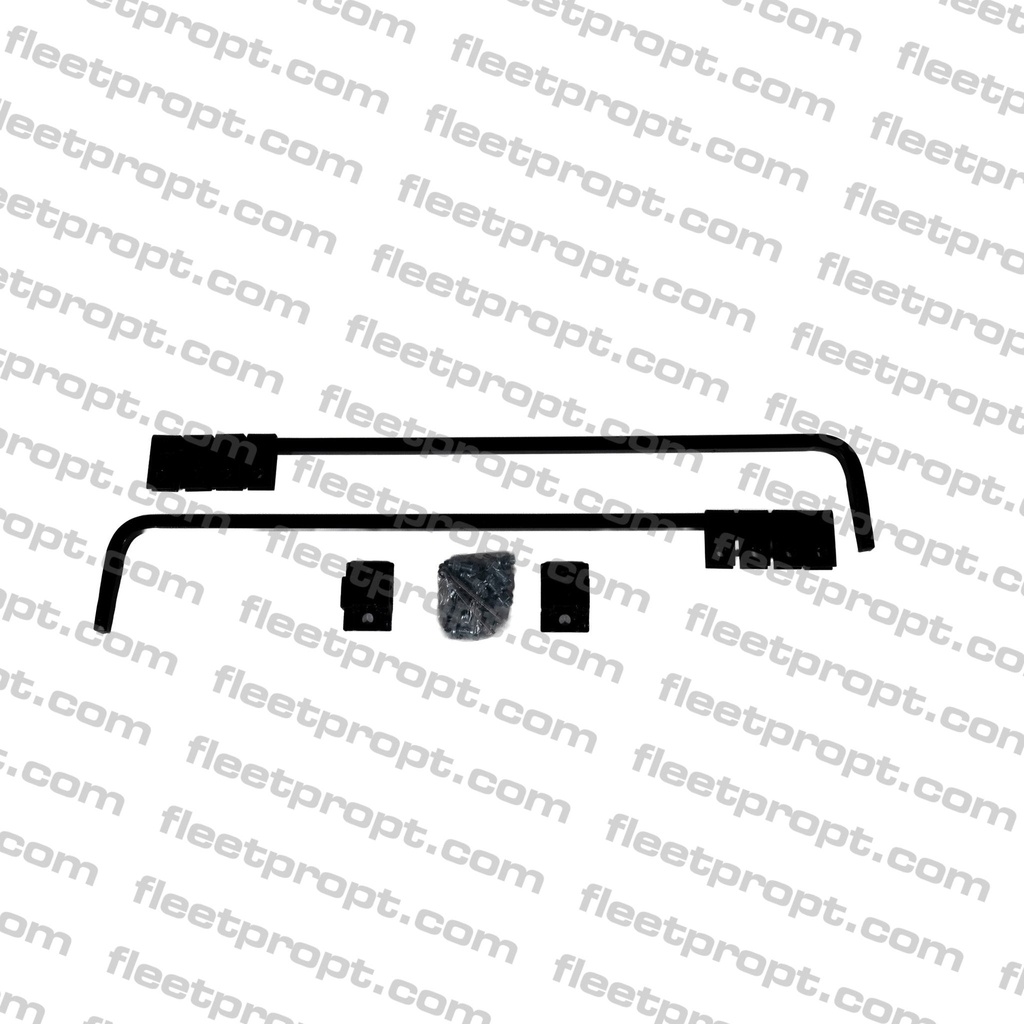 30" Black Steel Mud Flap Holders – Straight Square Universal Pair – OEM BTS A25RL 562.312HD