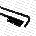 30" Black Steel Mud Flap Holders – Straight Square Universal Pair – OEM BTS A25RL 562.312HD