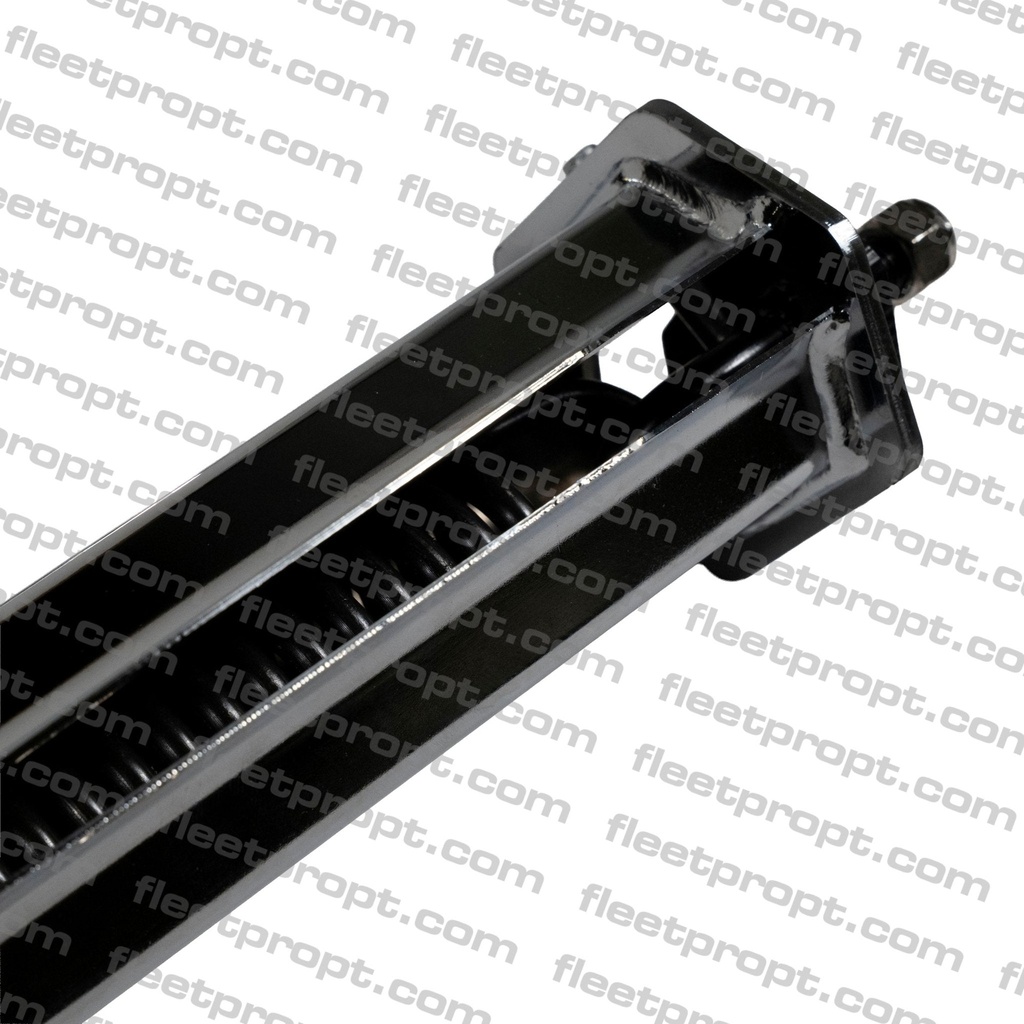 30" Black Spring-Loaded Mud Flap Hangers – Straight Heavy-Duty Universal Pair – 1 1/8" Bolt Spacing