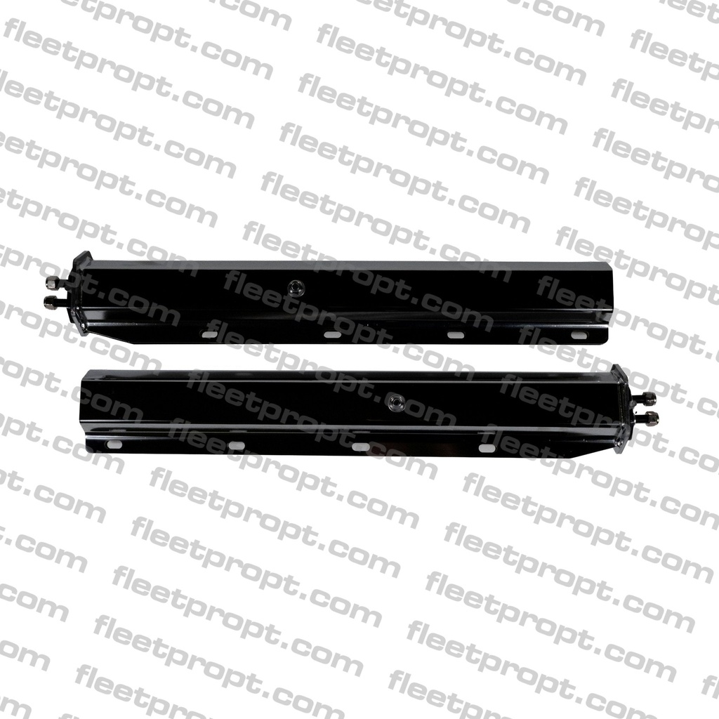 30" Black Spring-Loaded Mud Flap Hangers – Straight Heavy-Duty Universal Pair – 1 1/8" Bolt Spacing