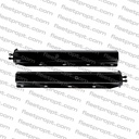 30" Black Spring-Loaded Mud Flap Hangers – Straight Heavy-Duty Universal Pair – 1 1/8" Bolt Spacing