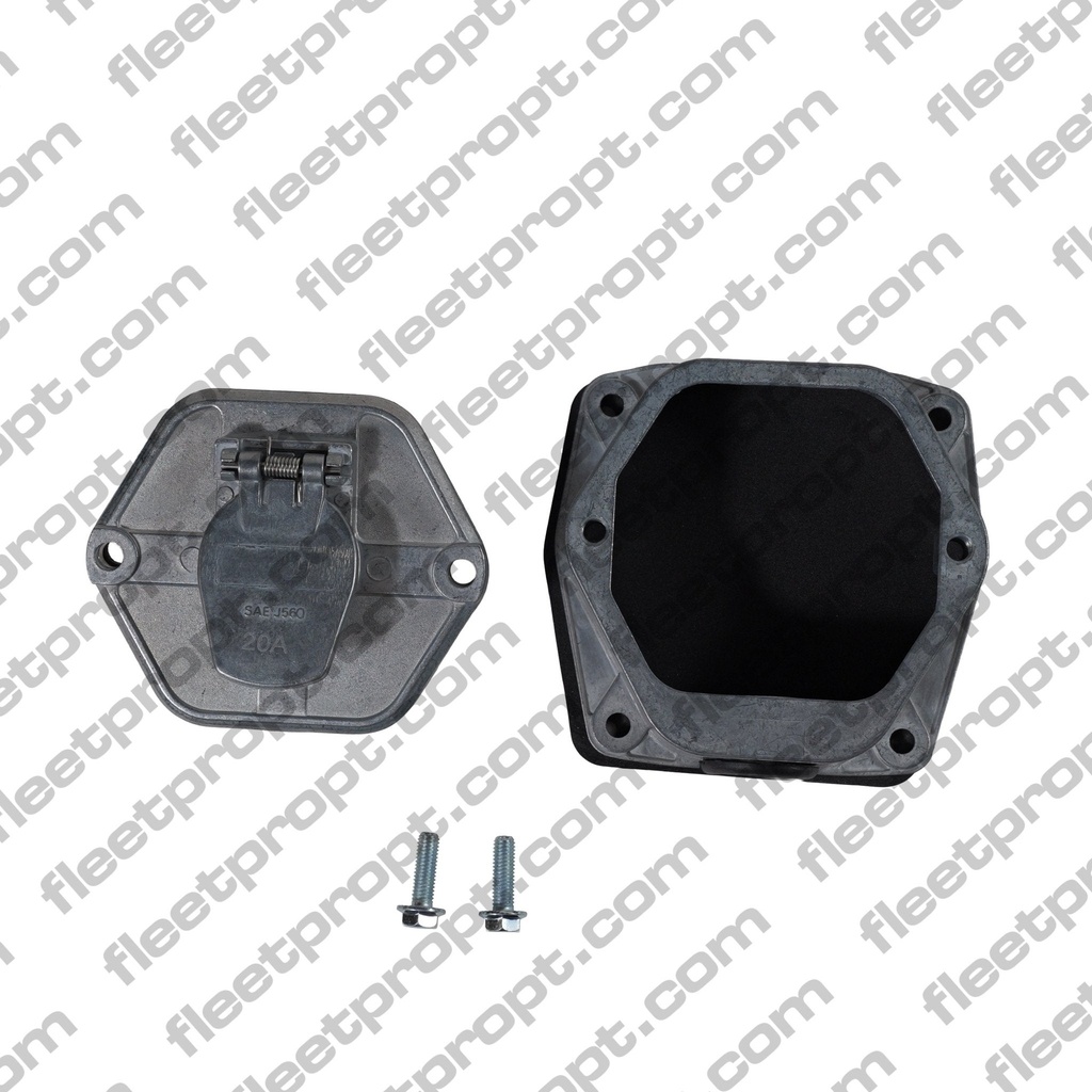 7-Way Metal Electrical Socket with Solid Pins – Truck & Trailer Connector – Replaces Phillips 60-2526UT