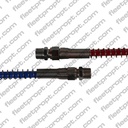 Coiled Air Brake Hose Set 15ft – Red & Blue Long Tail 40" Trailer Leads