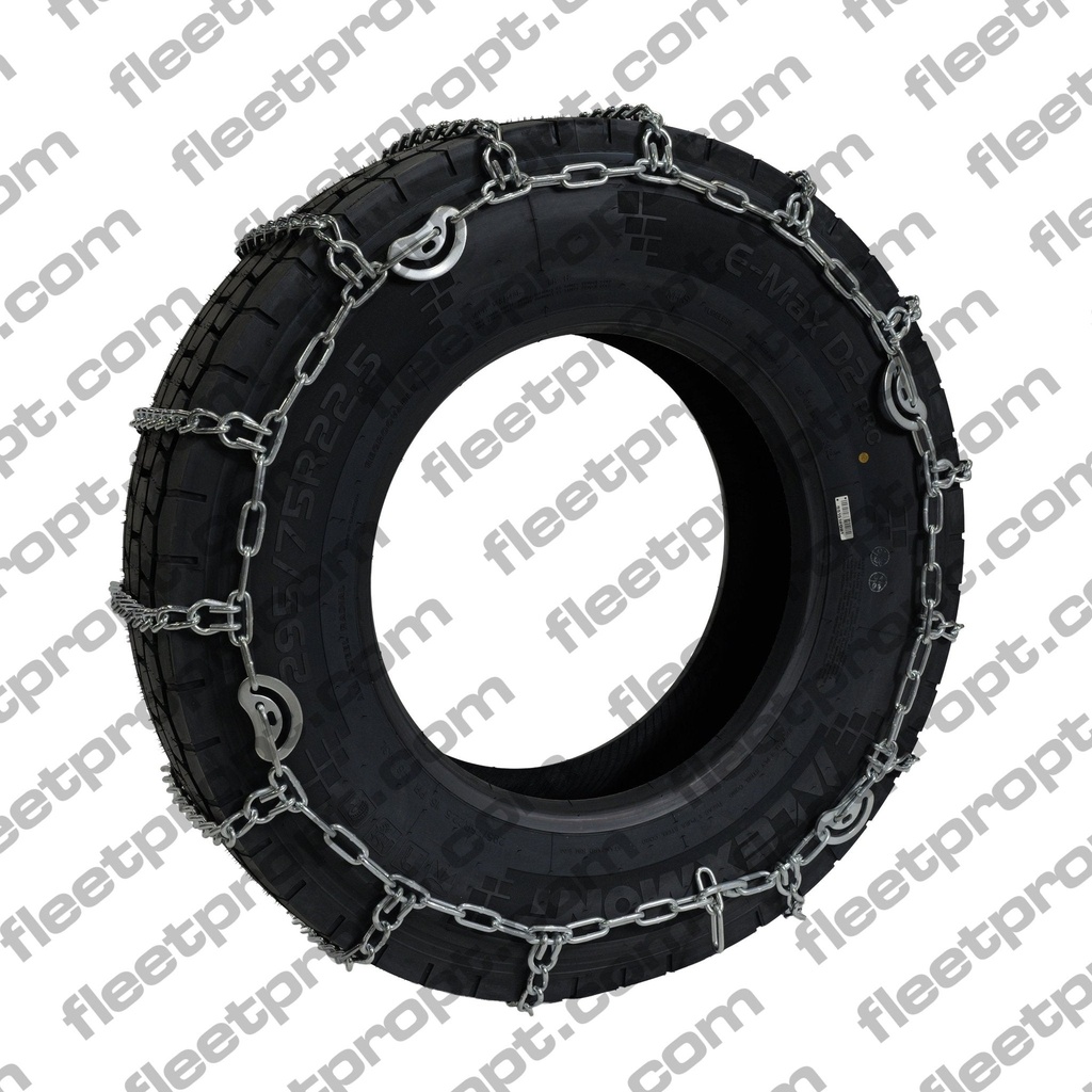 Winter Tire Chains (Set of 2) – Fits 295/75R22.5, 11R22.5 – DOT Approved Cam Twist Link