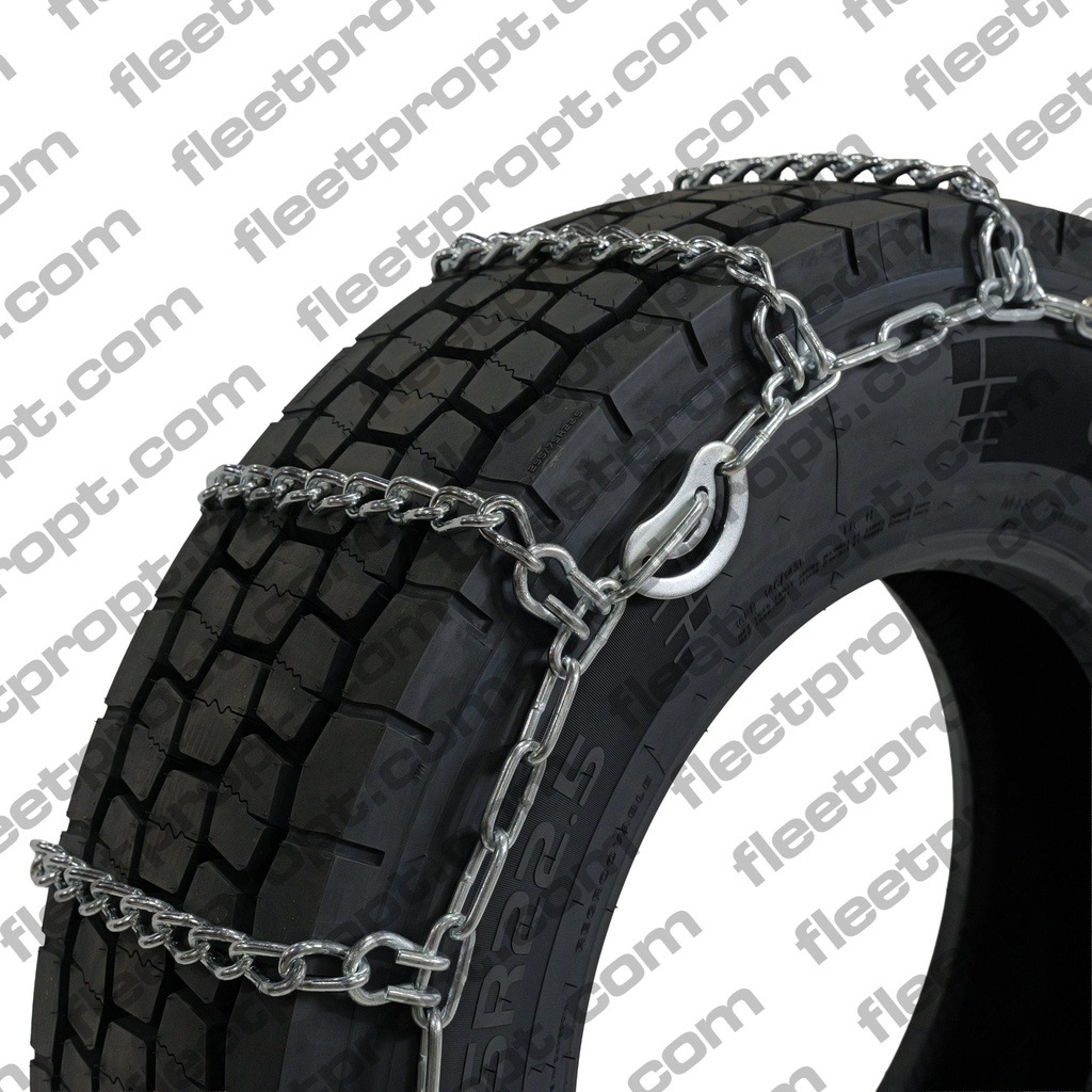 Winter Tire Chains (Set of 2) – Fits 295/75R22.5, 11R22.5 – DOT Approved Cam Twist Link