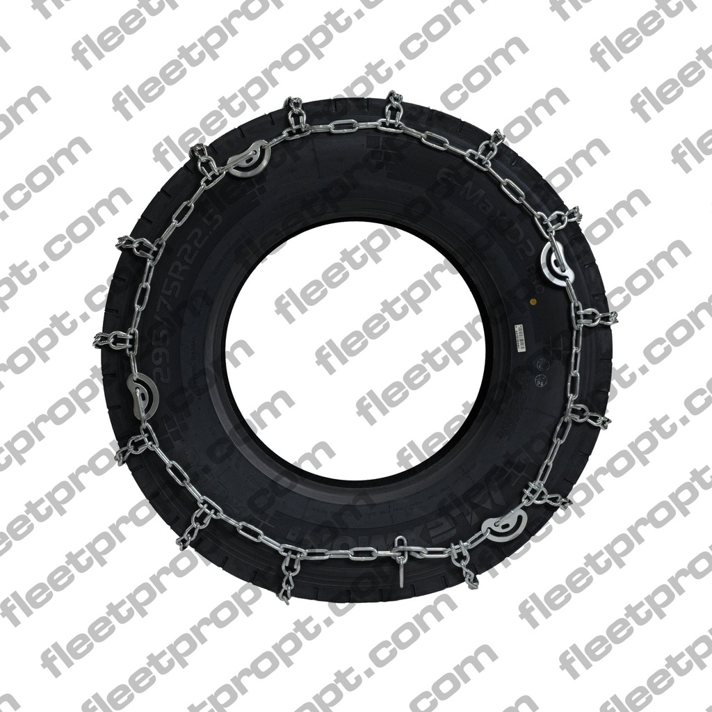 Winter Tire Chains (Set of 2) – Fits 295/75R22.5, 11R22.5 – DOT Approved Cam Twist Link
