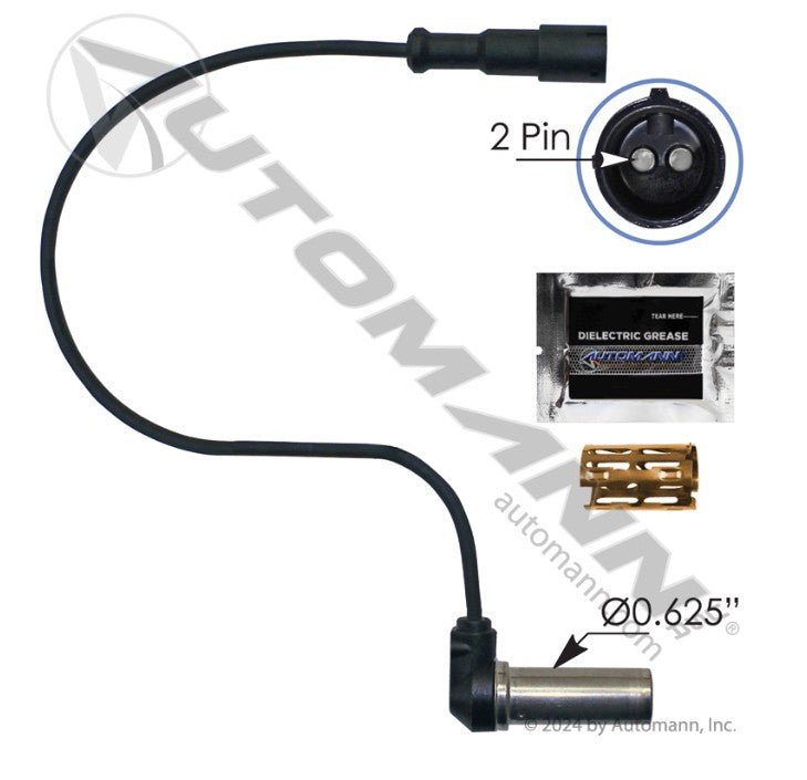 ABS Sensor Extension Cable – 90 Degree Head – 14" Length – Replaces AL10271914