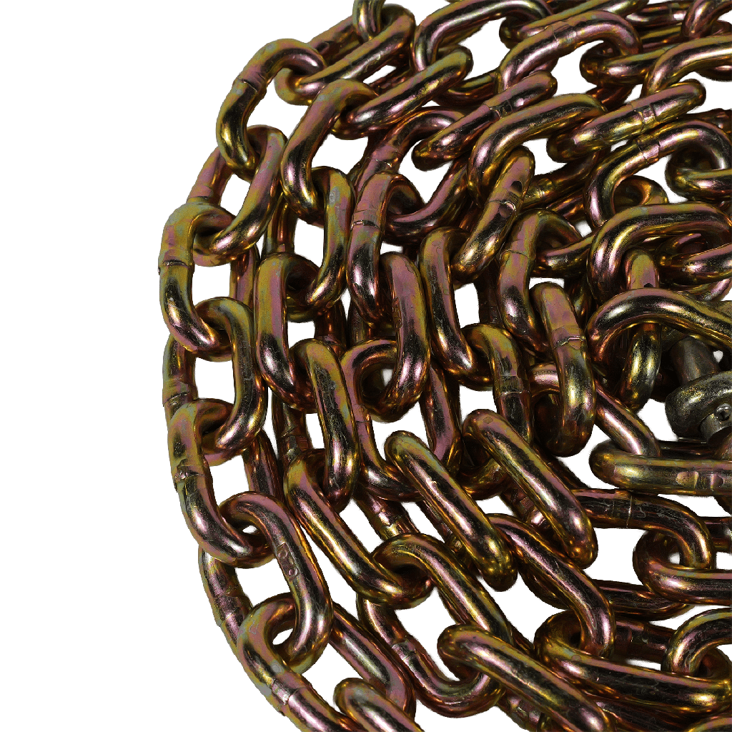 G70 1/2" x 20' Chains with Grab Hooks - Heavy-Duty 11,300 lb WLL Transport Chain