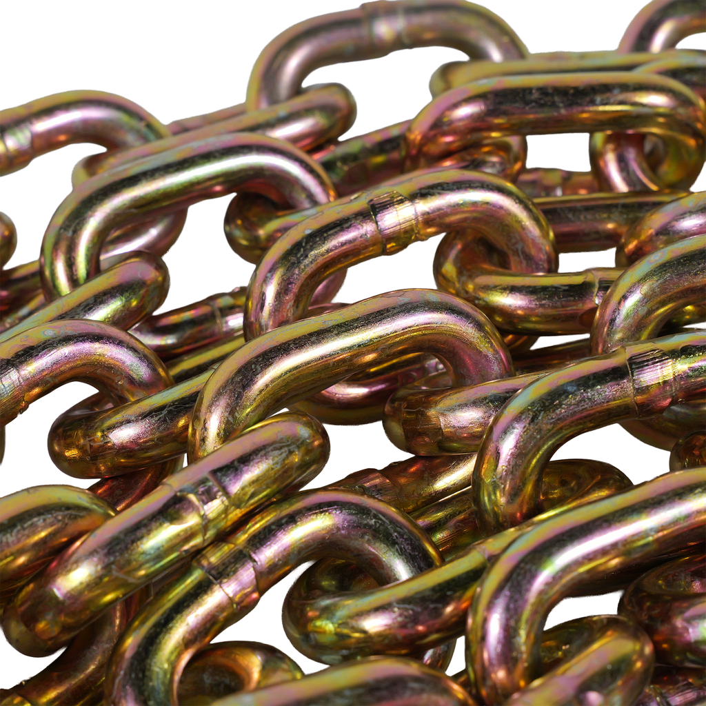 G70 1/2" x 20' Chains with Grab Hooks - Heavy-Duty 11,300 lb WLL Transport Chain