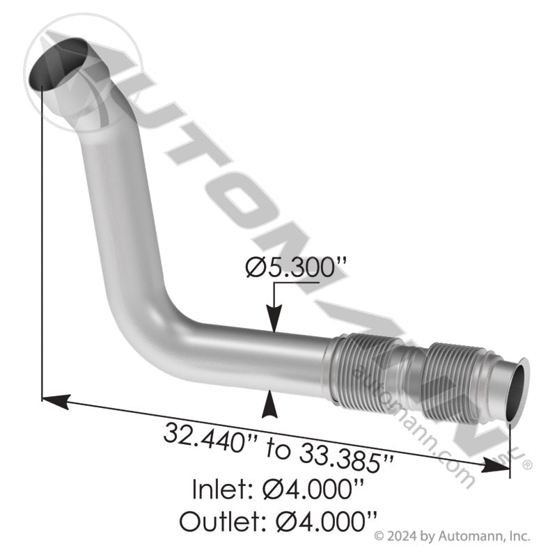 Freightliner Cascadia DD15 Exhaust Bellows Kit – Stainless Steel – Replaces A04-34807-001