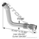 Freightliner Cascadia DD15 Exhaust Bellows Kit – Stainless Steel – Replaces A04-34807-001