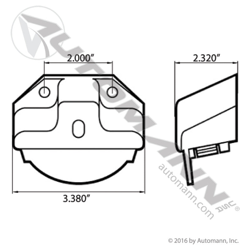 License Plate Light Bracket – Gray Plastic – Universal Fit – Replaces 15729