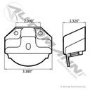License Plate Light Bracket – Gray Plastic – Universal Fit – Replaces 15729