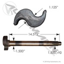 Eaton S-Cam Brake Camshaft RH – 1.50" 10 Spline 14-5/16" – Replaces 807863