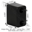 Heavy Duty Rubber Trailer Bumper – Rectangular Dock Bumper – Replaces Tremec 30027