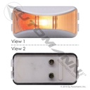 Rectangular Sealed License Plate Light – 1" x 2.5" Clear Incandescent – Replaces Grote 60261