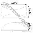 Rectangular Sealed License Plate Light – 1" x 2.5" Clear Incandescent – Replaces Grote 60261