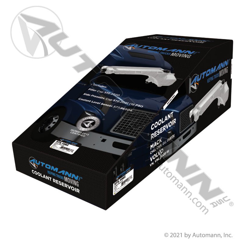 Volvo VNL Coolant Reservoir – Complete Kit with Caps & Sensor – Replaces 23059017