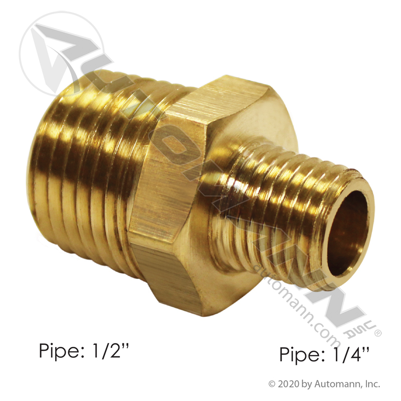 [177.9122DB] Hex Nipple 1/2NPT x 1/4NPT