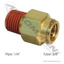 Brass PLC Male Connector 3/8 X 1/4in
