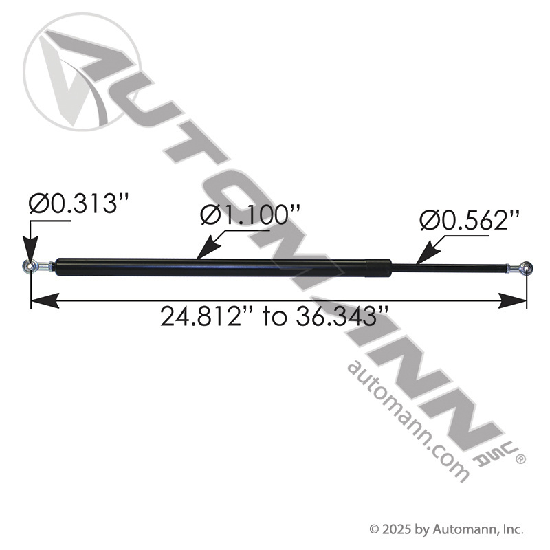 [A99618] Hood Strut Paccar 579, 938mm Extended