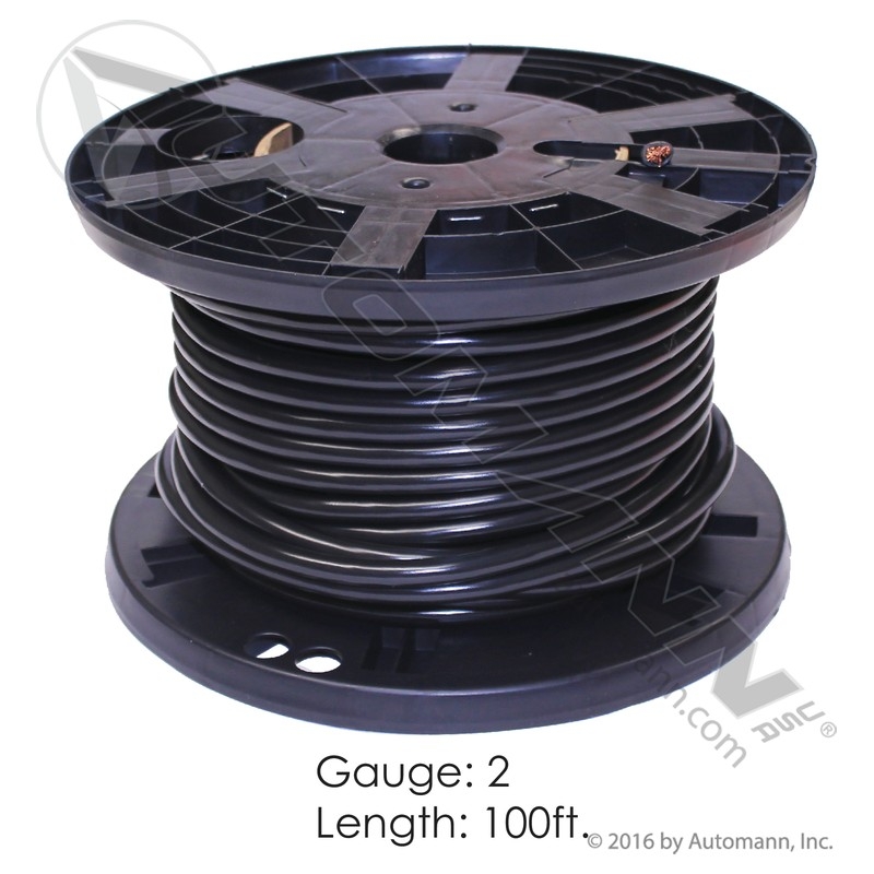 [178.2051BK] Starter Cable 2 GA x 100ft Black, SAE J1127 SGT