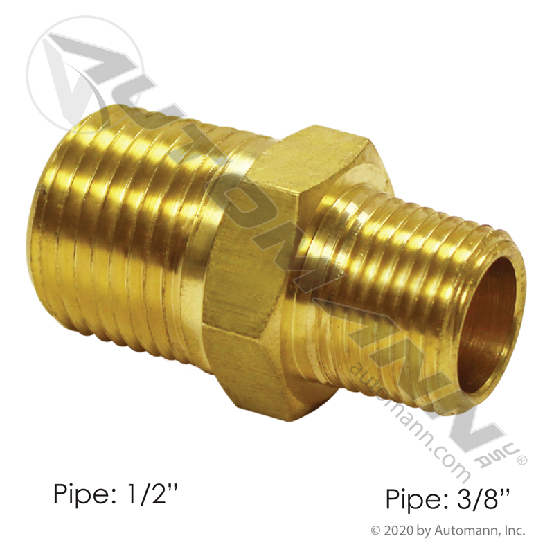 [177.9122DC] Hex Nipple 1/2NPT x 3/8NPT