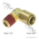 Brass PLC Male Elbow 3/8 X 1/4in