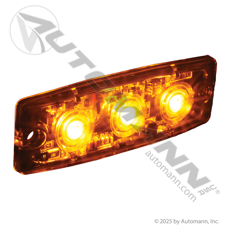 [571.LD9CAL3] Mini Strobe Warning Light Amber 1 x 3.5in, SAE J595 Class I