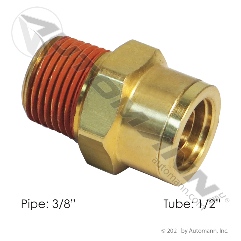 [177.13B688C] Brass PLC Male Connector 1/2 X 3/8in