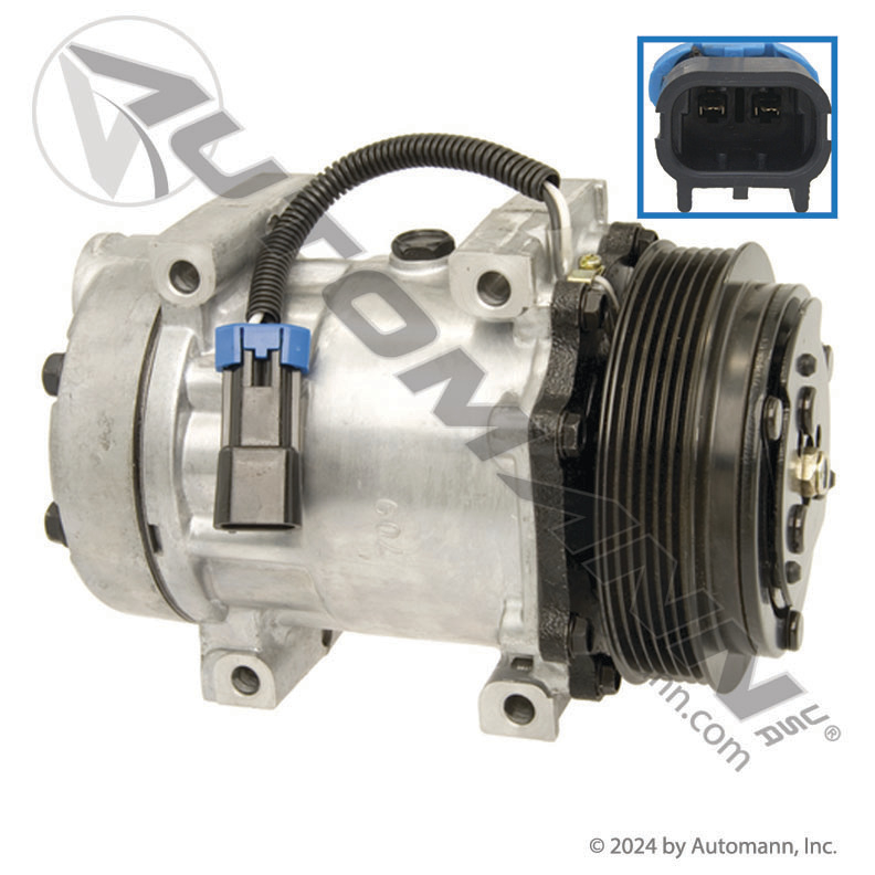 [EVR975657] Everco A/C Compressor Sanden SD7H15 Type with Clutch, Mack/Volvo