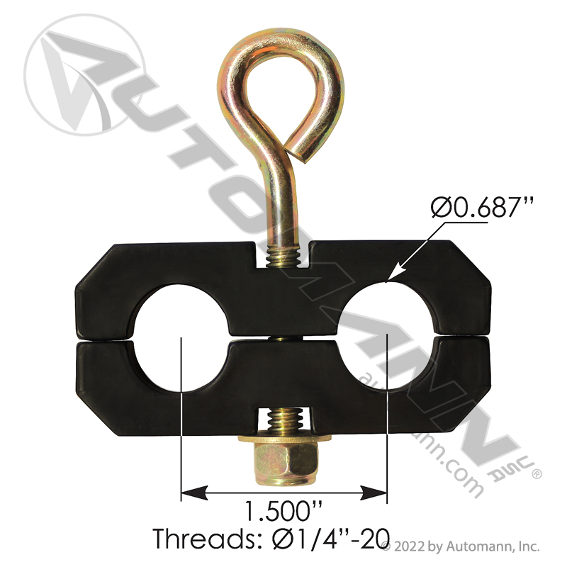[177.6016] Hose Clamp Separator 3/8in, Rubber Air Brake Hose
