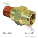 Brass PLC Male Connector 1/2 X 1/4in