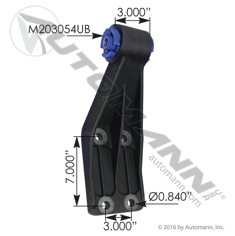 [M203054KLUB] Cab Mount Bracket Kit Poly LH, Volvo VN/VNL/VHD 2002-07