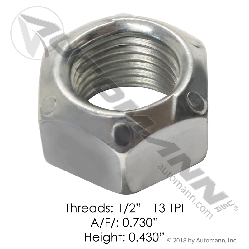 [LNC102] Lock Nut 1/2in-13 Grade C, Self-Locking