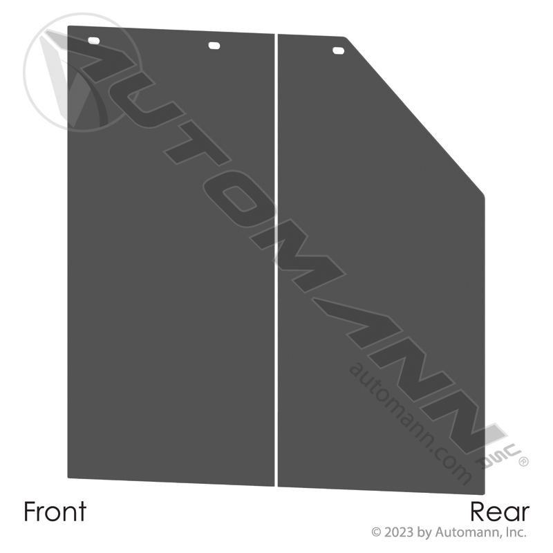 Mud Flap Poly Black Angle Cut RH, 24 x 24 x 0.15in