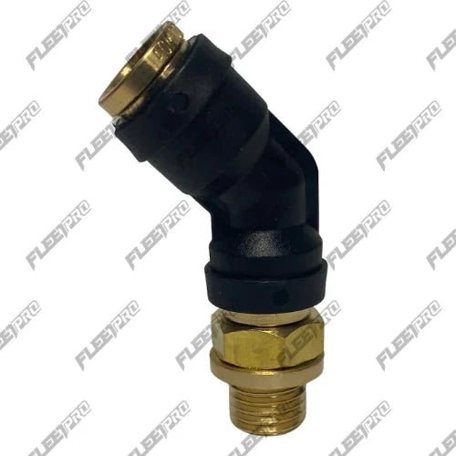 [177.12C746M12] PLC Male Swivel Elbow 45 Deg DOT 3/8in x M12