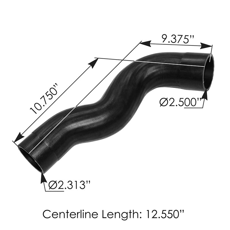 [561.62423] Coolant Hose Upper Mack CHU/CXU, Volvo VNL D13, 2.5-2.313in ID