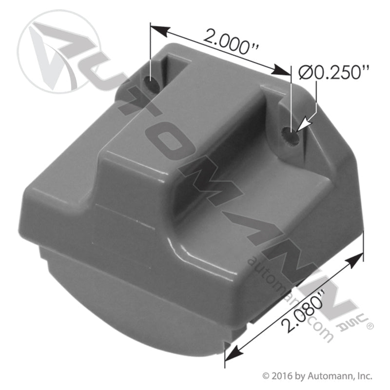 [571.BK15LG] License Lamp Bracket Grey, for 1-1/4 x 2-1/2in Lights